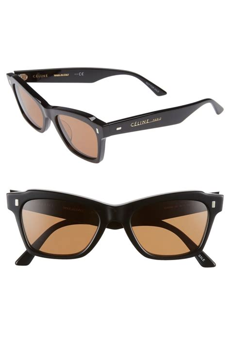 celine sunglasses rectangular|celine 52mm round sunglasses.